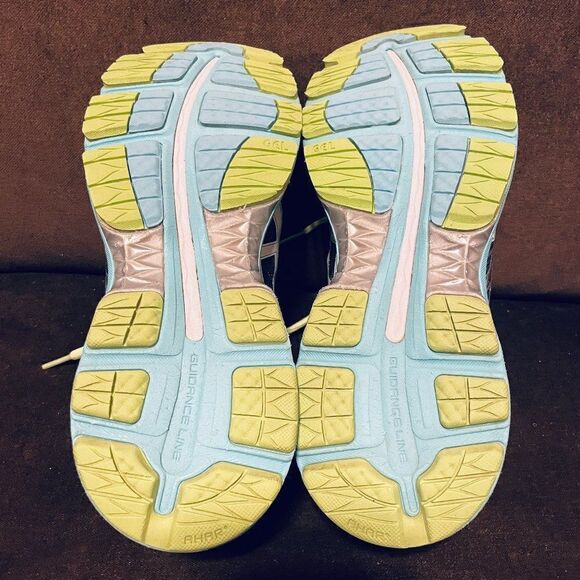 ASICS GEL NIMBUS 18 Grey Turquoise Lime Womens Size 7 US 38 EUR Medium B Width - Picture 6 of 8
